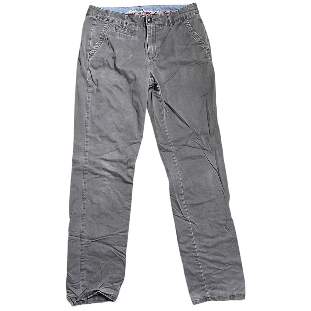 Eddie Bauer Women's Legend Wash Flannel Lined‎ Chinos Gray Size 10